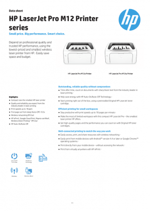 HP LaserJet Pro M12a Printer